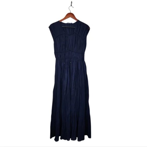 NWT J. McLaughlin Minna Maxi Dress in Navy Size Medium - Picture 3 of 5